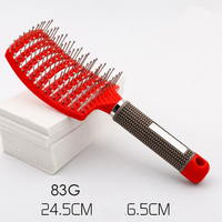 Coiffure Styling Humide Poils De Sanglier Humide Logo Personnalisé Brosse À Cheveux Démêlant Cheveux Courbés Vent Brosse