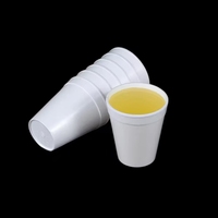 Gobelets en polystyrène blancs PTPACK de 16 oz, isolés pour boissons chaudes et froides