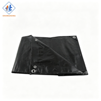 Bâche en PE enduite 120g noire, imperméable, vierge