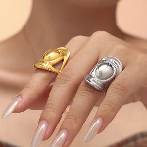 Модное регулируемое кольцо в форме соломенной шляпы - Product Image 4