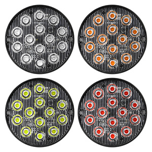 DXZ OEM 14 LED 42W Ambre 12-24V Certifié CE Phares Angel Eyes LED Stroboscopiques Lumière d'Alerte d'Urgence Flash pour Rénovation/Mise à Niveau Voitures Camions 1 - Product Image 6