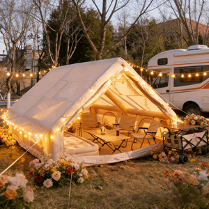 Tente de safari gonflable nordique 12 m² <span class=keywords><strong>en</strong></span> <span class=keywords><strong>toile</strong></span> Oxford 300D pour <span class=keywords><strong>camping</strong></span>-<span class=keywords><strong>car</strong></span>, glamping et <span class=keywords><strong>camping</strong></span>, vente <span class=keywords><strong>en</strong></span> gros - Product Image 1