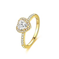 Bague en argent sterling 925 avec zircon carré, ovale, cœur, rectangle, rond, bague en or 18 carats, bague de fiançailles tendance pour femmes, alliances