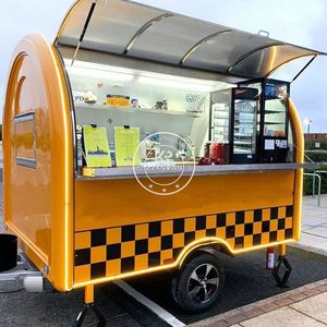 Camion de restauration rapide mobile en acier inoxydable rond personnalisé 2025, chariot à glace, remorque à vendre pour les hot-dogs - Product Image 4