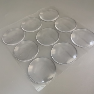 Topes de puerta transparentes para pared Protectores de pared de 3,15 pulgadas de perillas de puerta con pegamento adhesivo fuerte Parachoques de puerta absorbentes de golpes - Product Image 4
