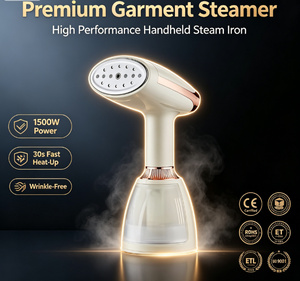 Défroisseur Vapeur Rapide 1000W Mini Portable Puissant Électrique à Main Vertical avec Réservoir d'Eau de 280ml Anti-Brûlure à Sec - Product Image 1
