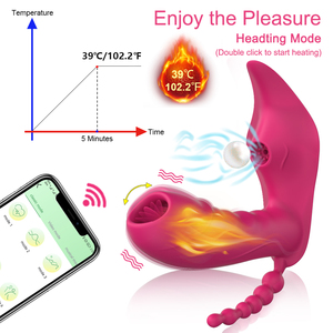 Hete verkoop: draagbare en app-gestuurde clitoris- en <span class=keywords><strong>G</strong></span>-<span class=keywords><strong>spot</strong></span> dubbele stimulatie slip met verwarming voor vrouwen - Product Image 5