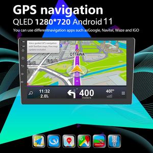 Universel 9 pouces 4 + 64GB 360 Panorama AHD DSP <span class=keywords><strong>Android</strong></span> <span class=keywords><strong>Auto</strong></span> lecteur DVD de voiture CarPlay Radio Tuner amplificateur appui-tête <span class=keywords><strong>Android</strong></span> 11 - Product Image 4