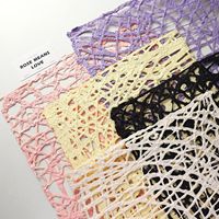 L-R1651 Papier ajouré haut de gamme fait main, importé, texture créative en grille, pour emballage floral, fournitures de fleuriste DIY