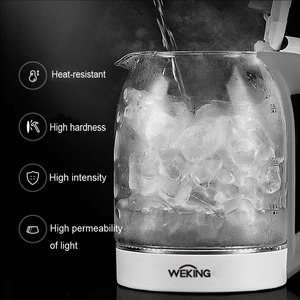 Bouilloire en verre 1,8 L, appareil électroménager avec corps en verre de haute qualité pour faire bouillir l'eau, chauffe-eau, usage domestique et cuisine - Product Image 5