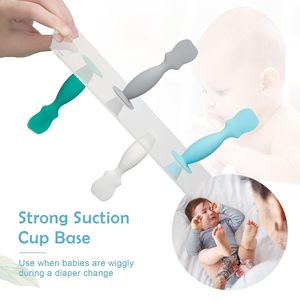 Baby pannolino crema spatola Butt Paste spatola pannolino crema applicatore bambino morbido Silicone flessibile pannolino Rash Cream pennello spatola - Product Image 2