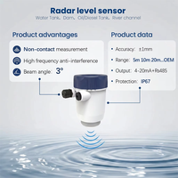 Transmetteur de niveau radar sans contact haute précision OEM OBM avec écran LCD, capteur de niveau radar
