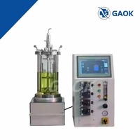 Bioréacteur de laboratoire 5L 10L en acier inoxydable/verre pour fermentation microbienne avec contrôle PID pour la production à l'échelle pilote