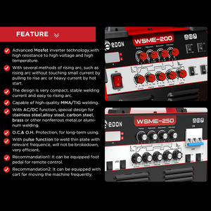 EDON WSME <span class=keywords><strong>200</strong></span>/250/315 PULSE <span class=keywords><strong>AC</strong></span> <span class=keywords><strong>DC</strong></span> machine à souder <span class=keywords><strong>tig</strong></span> professionnelle soudeuse <span class=keywords><strong>TIG</strong></span> - Product Image 3