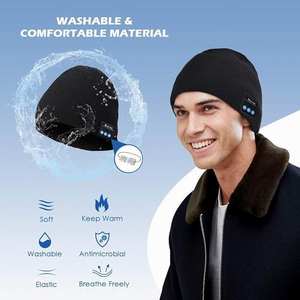 Cappello Bluetooth Bluetooth cappello invernale moda musica Beanie regali di compleanno per papà donne adolescenti ragazzi ragazze marito lui - Product Image 6