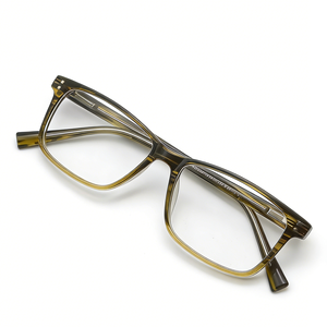 Monture de lunettes carrées tendance pour femme, style vintage écaille de tortue, verres transparents dégradés - Product Image 3