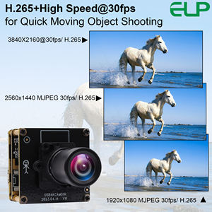 Cámara <span class=keywords><strong>Web</strong></span> ELP de Baja Iluminación 4K, Cámara USB y <span class=keywords><strong>HDMI</strong></span> con Zoom Digital 2x, Módulo de Cámara USB H.264 H.265 con M 16 4mm - Product Image 2