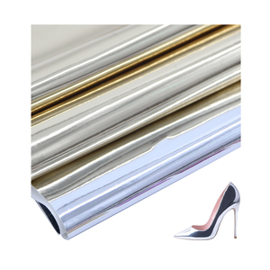 Da sản xuất bằng sáng chế tổng hợp Pearlescent kim loại bạc tái chế Faux Da TPU Bicolor PU da cho giày chất liệu - Product Image 2