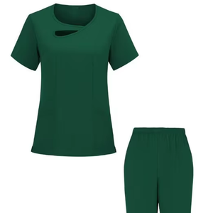 Uniformes de gommage col en V 1 poche avant confort extensible pour les infirmières dans les hôpitaux, les cliniques et les établissements médicaux - Product Image 1