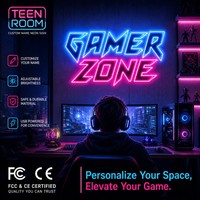 Enseigne néon pour chambre d'adolescent, décoration personnalisée, lumière LED avec nom, cadeau pour enfants, joueurs, golf, décoration murale