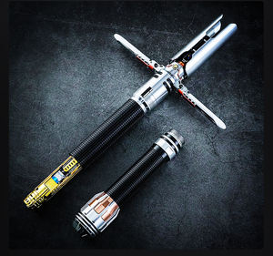 Precious <span class=keywords><strong>Star</strong></span> the <span class=keywords><strong>Wars</strong></span> Cal Kestis Crossguard 34 polices sonores spécial Pogo Pin 1 pouce Xenopixel Lightsaber - Product Image 1