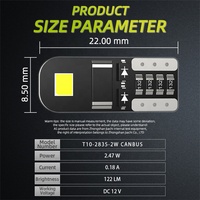 Produit le plus vendu de JiaChi sur la plate-forme Amazon T10 Led Canbus Lights 2835Chips Series 2SMD Largeur Ampoules Lecture Lampe de coffre