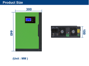 5.5kW Hybrid Solar Pure Sine Wave Single Phase 220V Built in MPPT <b>Battery</b> Voltage <b>48V</b> Home Use Hybrid Solar - Product Image 2