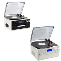Tourne-disque vinyle européen, gramophone multifonction, lecteur de CD, radio, USB, haut-parleur intégré, télécommande