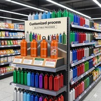 Botella de Agua Deportiva de Aluminio Ecológica con Logotipo Personalizado, 500ml/750ml/1000ml, a Prueba de Fugas, para Viajes, Campamentos, Libre de BPA, Térmica, para Fiestas