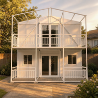 Maison conteneur moderne de luxe à 2 étages, maison préfabriquée modulaire, mini-maison portable, villa mobile pour un style de vie durable