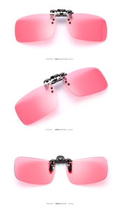 แว่นกันแดดโพลาไรซ์สีชมพูอ่อน YIHANG ป้องกันรังสียูวี สำหรับผู้ชายและผู้หญิง  แบบหนีบ - Product Image 6