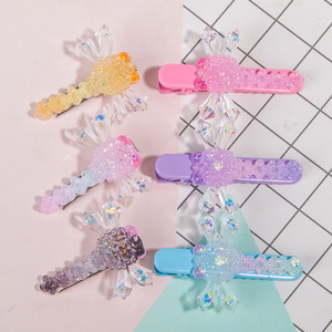 Accesorios de resina DIY al por mayor: colgantes para teléfono, llaveros, pinzas para el pelo, coleteros, imanes para nevera, libélulas con purpurina degradada - Product Image 2