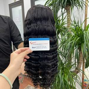 วิกผมลอนลึกไอน้ำสีดำธรรมชาติพร้อมส่ง100% ผมมนุษย์เวียดนาม Remy - Product Image 5