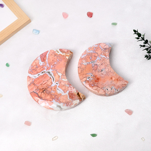 Nueva Llegada: Cristales al por Mayor, Piedras Curativas de Cristal, Tallados de Cristal de Ágata Rosa en Forma de Luna - Product Image 2