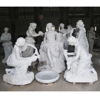 Statues de Hommes Romains en Pierre de Décoration de Jardin en Vente Chaude Sculpture en Marbre Grec Statue