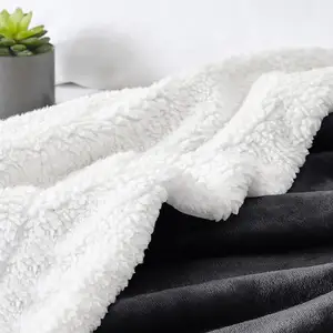 Sherpa Blanket Warm Blankets For Winter Super Soft Fuzzy Flannel Fleece Wool Like Reversible Velvet Plush Couch Blanket