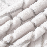 Housse de canapé décorative en polaire texturée 3D de qualité garantie, couvre-lit en flanelle gaufrée de luxe minimaliste pour hôtel et maison