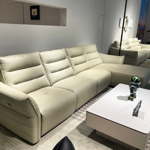 Canapé sectionnel électrique multifonctionnel en cuir haut de gamme, exquis, pour salons, hôtels et villas, personnalisable - Product Image 5