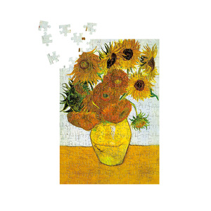 Puzzle personnalisé de 150 pièces miniatures bleues 150x100mm avec cadre photo, images différentes recto-verso, encre à base de plantes, effet goutte d'huile - Product Image 6
