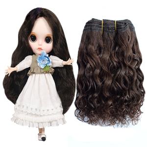 Cabello <span class=keywords><strong>de</strong></span> Cabra 100% Natural, Ondulado Profundo 2 #   Pelucas <span class=keywords><strong>de</strong></span> Mohair para Muñecas, Tramas <span class=keywords><strong>de</strong></span> Pelo Color Marrón Oscuro, Muñeca <span class=keywords><strong>de</strong></span> Animal <span class=keywords><strong>de</strong></span> Peluche, Cabra <span class=keywords><strong>de</strong></span> Angola - Product Image 1