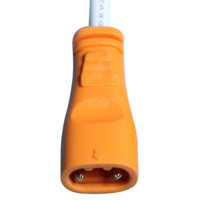 Câble Connecteur Plat DC Mâle-Femelle 2 Fils Pré-Étamellés Blanc pour Connexion d'Alimentation de Panneau LED