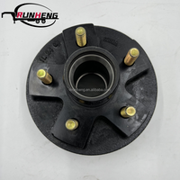 Moyeu de roue de remorque pour pièces d'essieux de remorque RV/bateau 5 trous Kits de tambour de frein de cercle d'indexation de 4.5 pouces pour 2000 Lbs