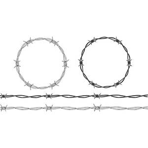 Panel pagar kawat besi galvanis tugas berat dengan kawat berduri terintegrasi untuk keamanan Perimeter - Product Image 3