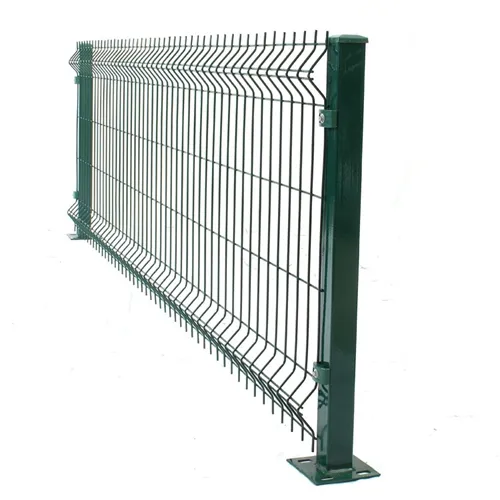 green pvc coated wire mesh fence 3d bend no dig fence panels posts sets