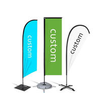 Drapeau publicitaire rectangulaire en forme de goutte d'eau, imprimé recto-verso, de haute qualité, personnalisé pour la promotion publicitaire