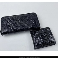 Dompet Pendek Kulit Buaya Asli, Dompet Pendek Kulit Buaya Asli, Dompet Lipat Dua Kualitas Tinggi Eksotis
