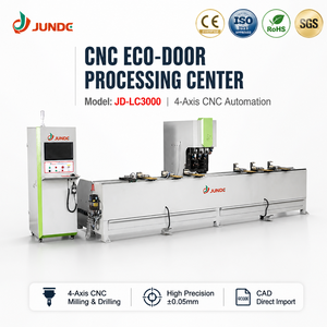 เครื่องจักรกลึงเจาะอัตโนมัติความแม่นยำสูง JUNDE JD-LC3000 4 แกน CNC สำหรับงานประตูแบบประหยัดพลังงาน - Product Image 1