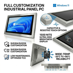 <span class=keywords><strong>Ordinateur</strong></span> industriel 10.1 10.3 15.6 17.3 21.5 pouces, écran tactile capacitif 10 points, panneau IP65 étanche, PC industriel - Product Image 2