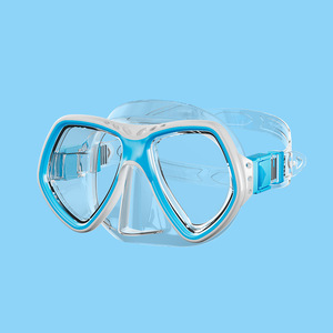 Máscara de Snorkel para Niños, Doble Lente de Vidrio Templado Antivaho, Marco de PC para Deportes Acuáticos - Product Image 1