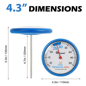 Thermomètre de <span class=keywords><strong>piscine</strong></span>, capteur de température sans batterie pour piscines, baignoires, spas, étangs à poissons - Product Image 4